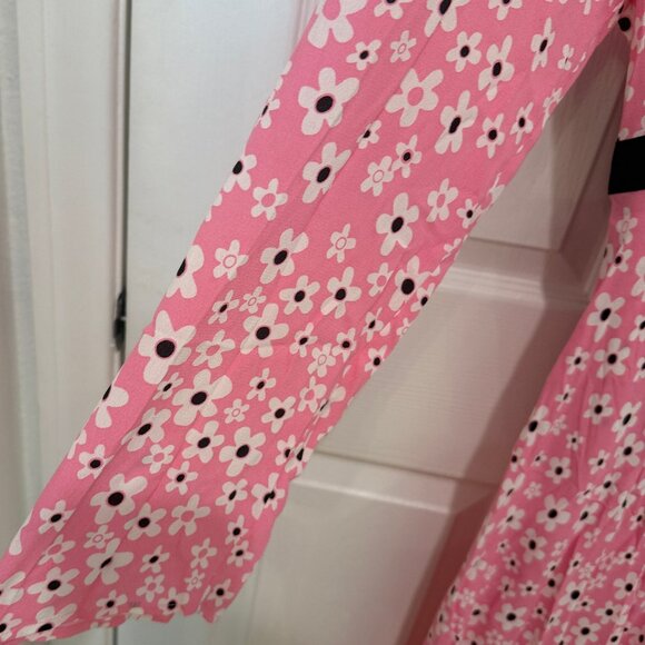 RIXO LONDON TANIA FLORAL PINK, BLACK, WHITE MIDI MAXI DRESS NEW WITH TAGS (NWT) - Picture 8 of 14